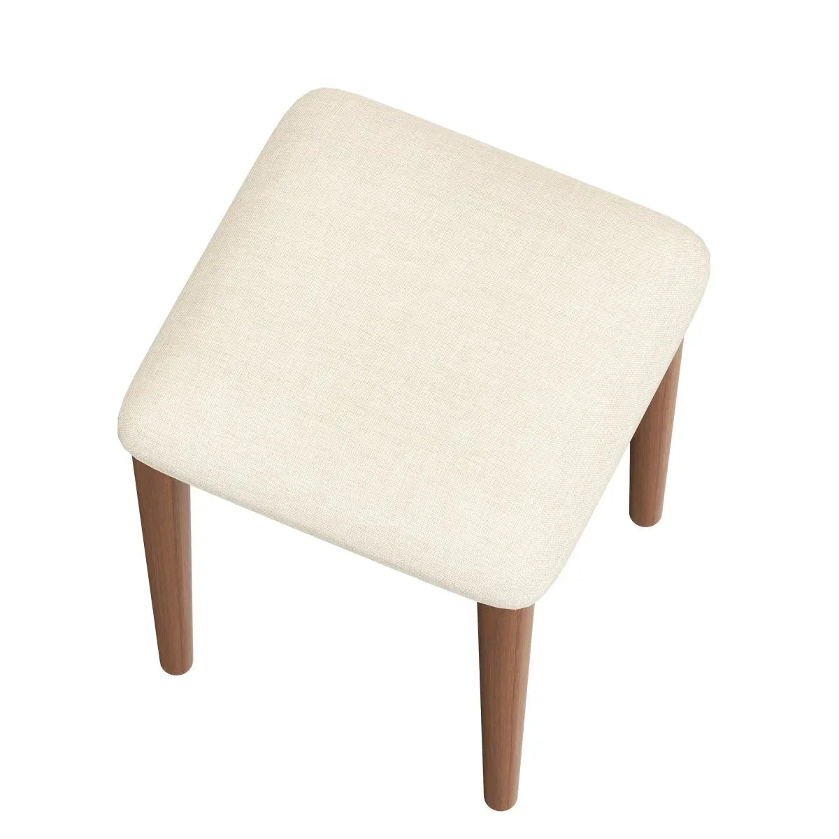 Retro Bohemian Walnut Wooden Makeup Vanity Set With LED Lights - Omega Lifestyles