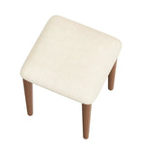 Retro Bohemian Walnut Wooden Makeup Vanity Set With LED Lights - Omega Lifestyles