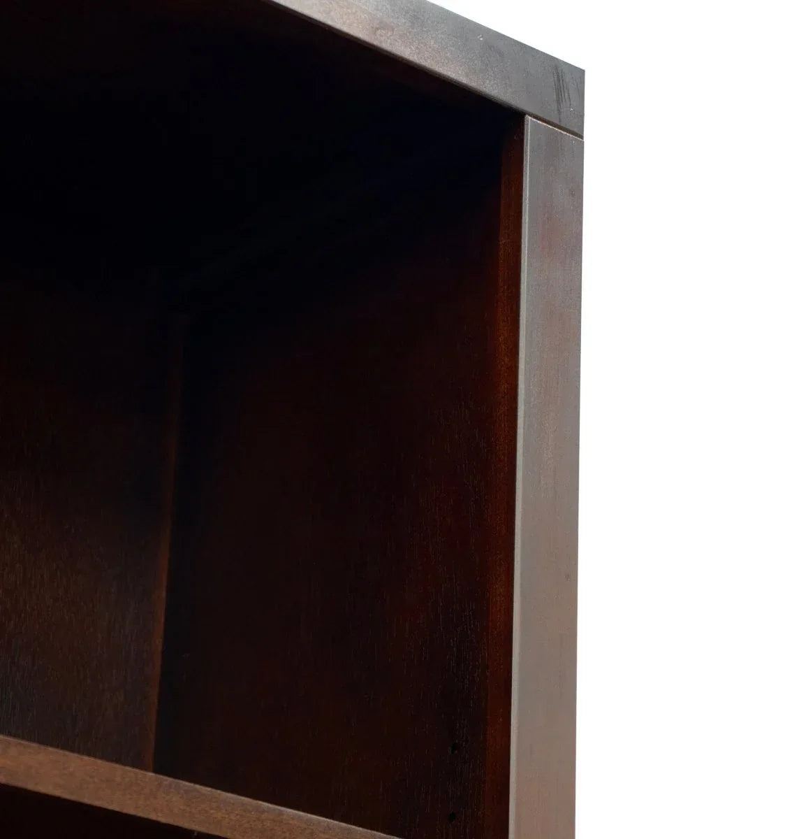 Rosewood Finish 60-Inch High Wooden Bookshelf - Omega Lifestyles