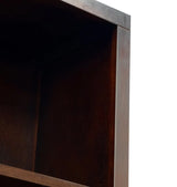 Rosewood Finish 60-Inch High Wooden Bookshelf - Omega Lifestyles