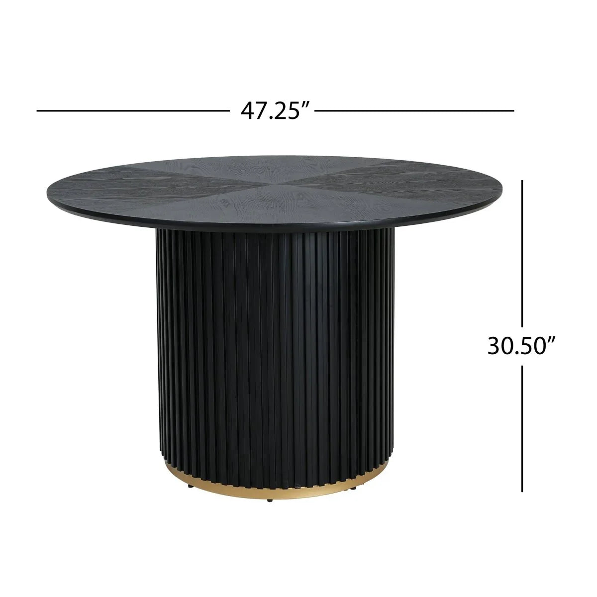 Round Espresso Pedestal Dining Table Seats Four - Omega Lifestyles