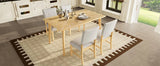Rustic Farmhouse 5-Piece Wood Dining Table Set - Omega Lifestyles