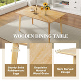 Rustic Farmhouse 5-Piece Wood Dining Table Set - Omega Lifestyles