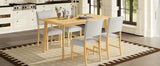 Rustic Farmhouse 5-Piece Wood Dining Table Set - Omega Lifestyles