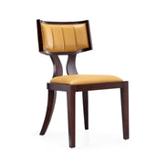 Set of 2 Camel Klismos Solid Wood Dining Chairs - Omega Lifestyles