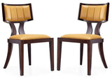 Set of 2 Camel Klismos Solid Wood Dining Chairs - Omega Lifestyles