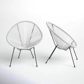 Set of 2 Mid-Century Modern Outdoor Aluminum Lounge Chairs - Omega Lifestyles