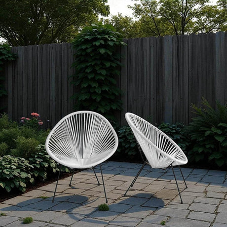 Set of 2 Mid - Century Modern Outdoor Aluminum Lounge Chairs - Veluna - Omega Lifestyles