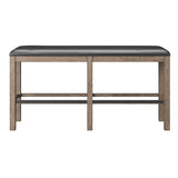 Solid Wood Brown 60 - Inch Bar Height Bench - Veluna - Omega Lifestyles