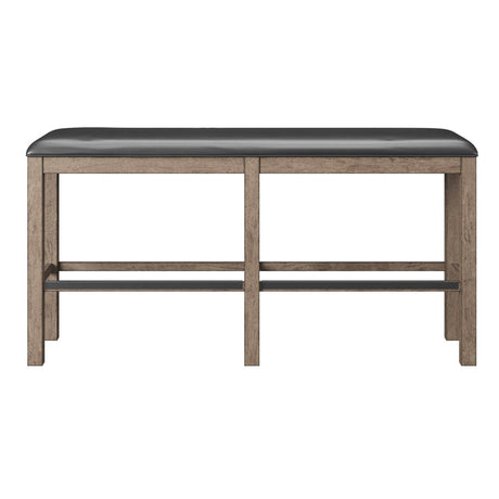 Solid Wood Brown 60 - Inch Bar Height Bench - Veluna - Omega Lifestyles