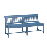 Solid Wood Farmhouse Blue Dining Bench - Veluna - Omega Lifestyles