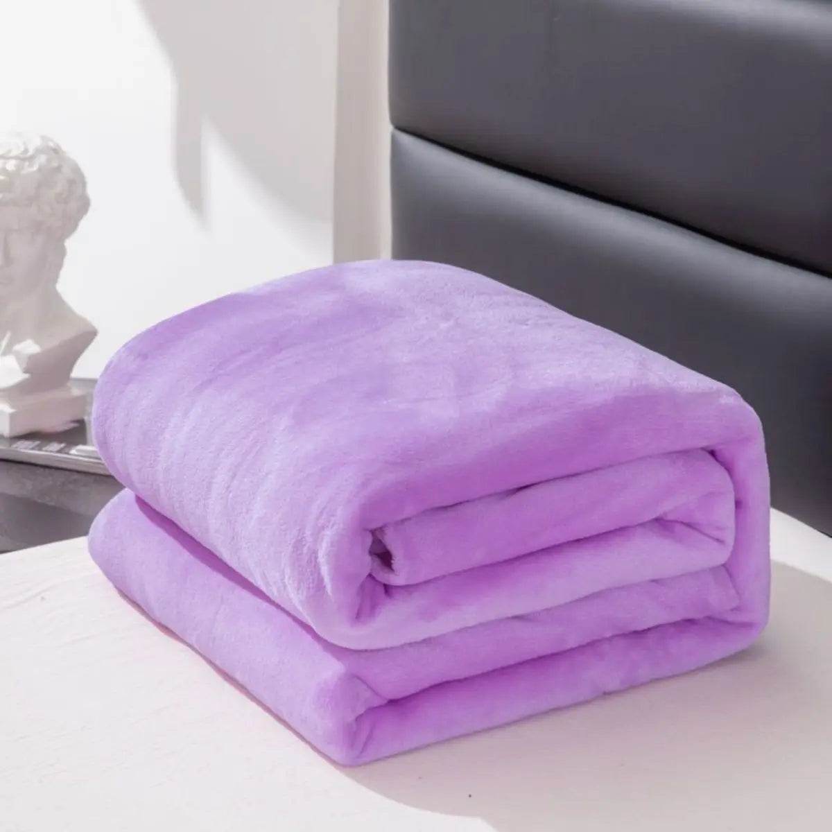 Thickened Fleece Solid Color All-Season Blanket - Sleep Galleria