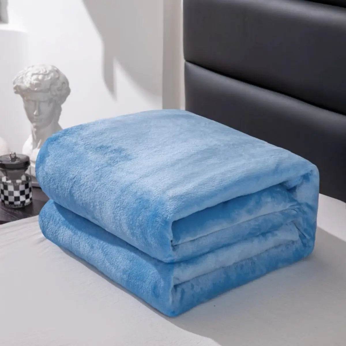 Thickened Fleece Solid Color All-Season Blanket - Sleep Galleria