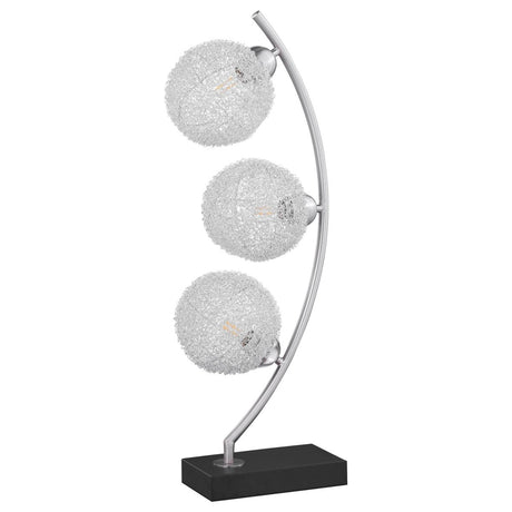 Three-Light Woven Spherical Metal LED Table Lamp - Sleep Galleria