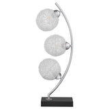 Three-Light Woven Spherical Metal LED Table Lamp - Sleep Galleria
