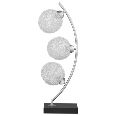 Three-Light Woven Spherical Metal LED Table Lamp - Sleep Galleria