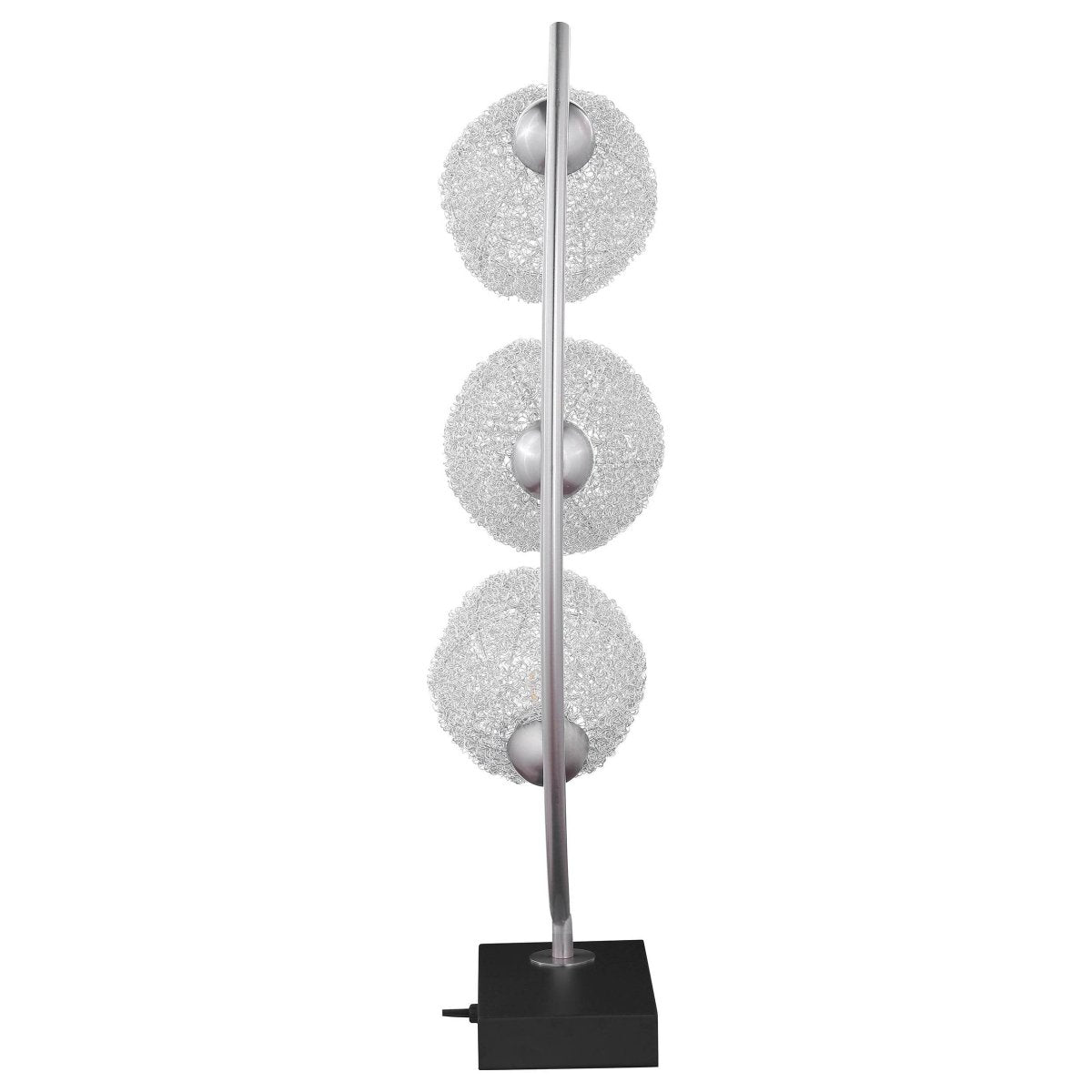 Three-Light Woven Spherical Metal LED Table Lamp - Sleep Galleria