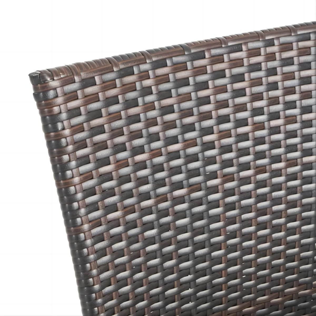 Transitional Brown Wicker Iron Outdoor Stacking Chair - Veluna - Omega Lifestyles