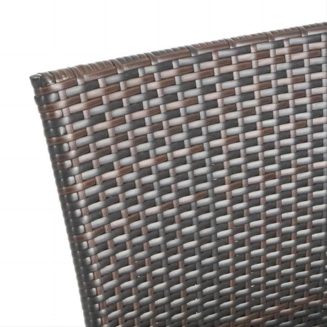 Transitional Brown Wicker Iron Outdoor Stacking Chair - Veluna - Omega Lifestyles