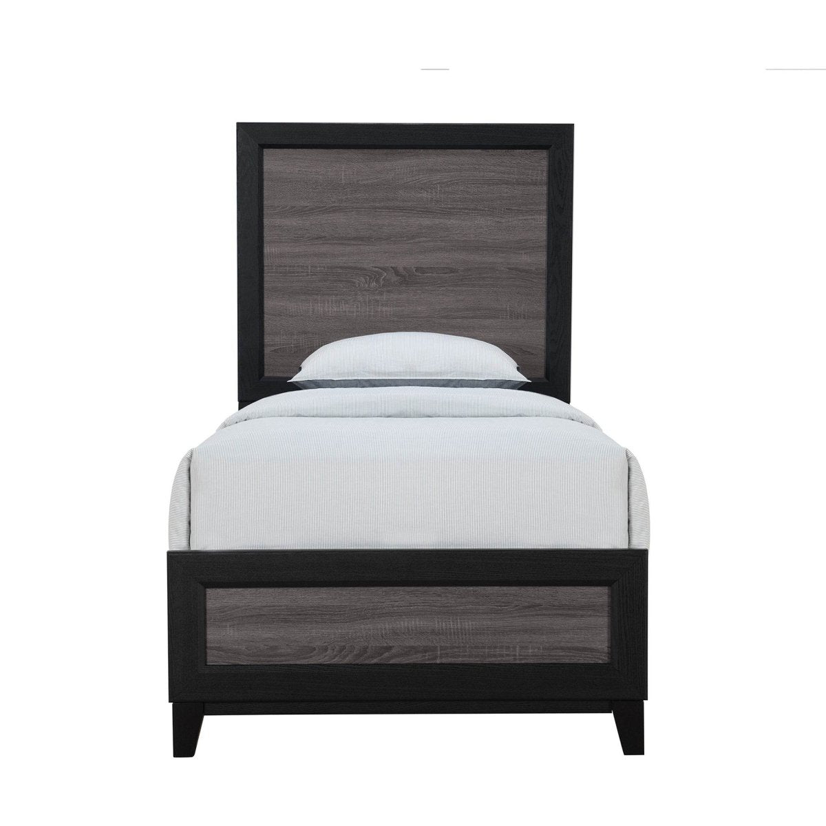 Twin Modern MDF Solid Wood Panel Bed Frame - Veluna - Omega Lifestyles