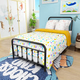 Twin Victorian Style Metal Platform Bed Frame With Storage - Veluna - Omega Lifestyles