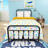 Twin Victorian Style Metal Platform Bed Frame With Storage - Veluna - Omega Lifestyles