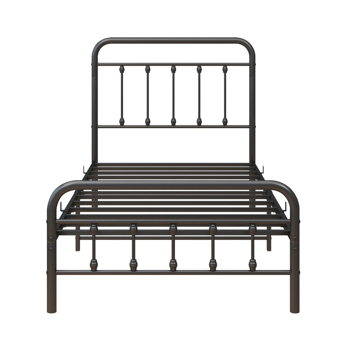 Twin Victorian Style Metal Platform Bed Frame With Storage - Veluna - Omega Lifestyles
