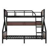 Twin XL Over Queen Metal Bunk Bed With Storage Shelves - Veluna - Omega Lifestyles