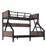 Twin XL Over Queen Metal Bunk Bed With Storage Shelves - Veluna - Omega Lifestyles
