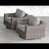 Weather - Resistant Wicker Swivel Patio Chair With Cushions - Veluna - Omega Lifestyles