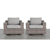 Weather - Resistant Wicker Swivel Patio Chair With Cushions - Veluna - Omega Lifestyles