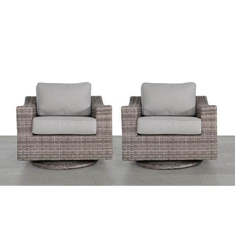 Weather - Resistant Wicker Swivel Patio Chair With Cushions - Veluna - Omega Lifestyles
