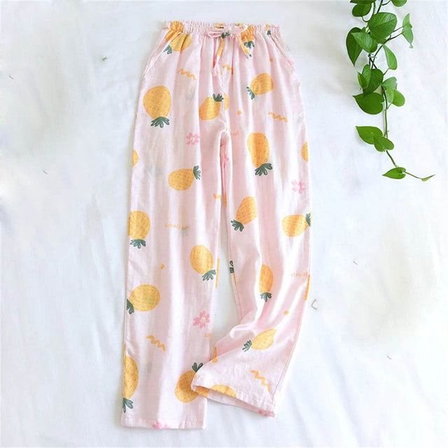 Women’s Cotton Printed Loose Pajama Sleep Bottoms - Omega Lifestyles