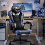 Ergonomic Reclining Gaming Chair With Footrest And Lumbar Support - Omega Lifestyles