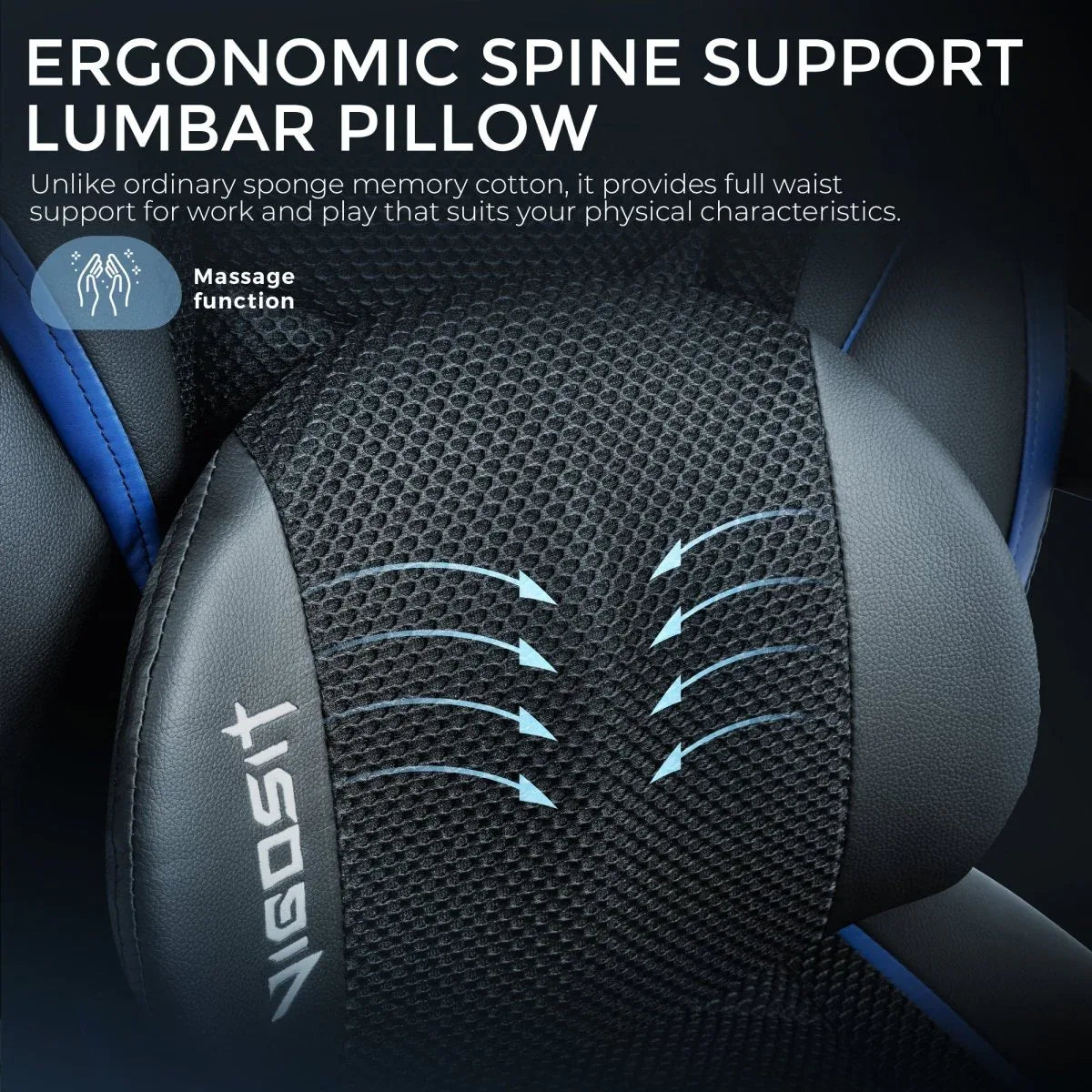 Ergonomic Reclining Gaming Chair With Footrest And Lumbar Support - Omega Lifestyles