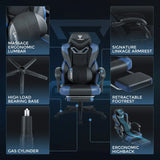 Ergonomic Reclining Gaming Chair With Footrest And Lumbar Support - Omega Lifestyles