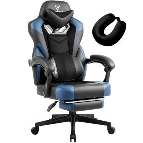 Ergonomic Reclining Gaming Chair With Footrest And Lumbar Support - Omega Lifestyles