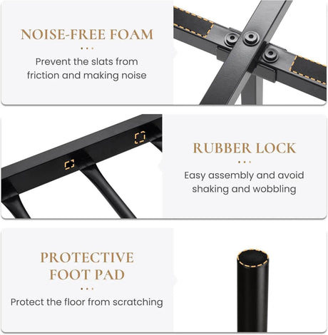 Victorian Metal Platform Bed Frame with Steel Slats - Omega Lifestyles