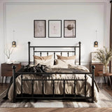 Victorian Metal Platform Bed Frame with Steel Slats - Omega Lifestyles