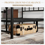 Victorian Metal Platform Bed Frame with Steel Slats - Omega Lifestyles