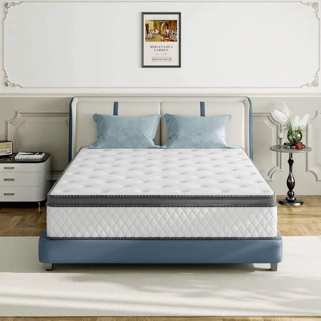 Medium 12-Inch Hybrid Bamboo Gel Memory Foam Mattress - Omega Lifestyles