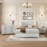 3-Piece Modern Upholstered Bedroom Furniture Set With LED Lights - Omega Lifestyles