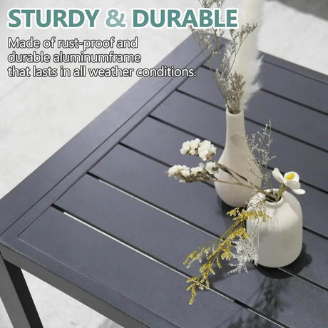 5-Piece Modern Aluminum Outdoor Patio Furniture Set - Omega Lifestyles