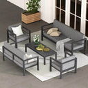 5-Piece Modern Aluminum Outdoor Patio Furniture Set - Omega Lifestyles