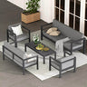 5-Piece Modern Aluminum Outdoor Patio Furniture Set - Omega Lifestyles
