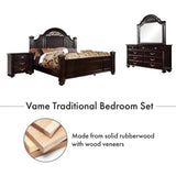 6-Piece Traditional Solid Wood Bedroom Furniture Set - Omega Lifestyles