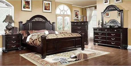 6-Piece Traditional Solid Wood Bedroom Furniture Set - Omega Lifestyles