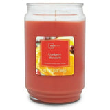 Cranberry Mandarin Scented 20 oz Glass Jar Candle - Sleep Galleria