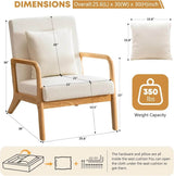 Modern Upholstered Linen Fabric Armchair - Omega Lifestyles