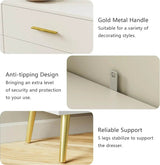 Modern White 6-Drawer Engineered Wood Dresser - Omega Lifestyles